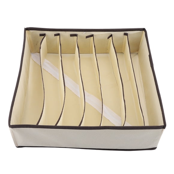 Portable Foldable Durable Divider Storage Box Case Container for Bra Underwear Sock(7 Grids)