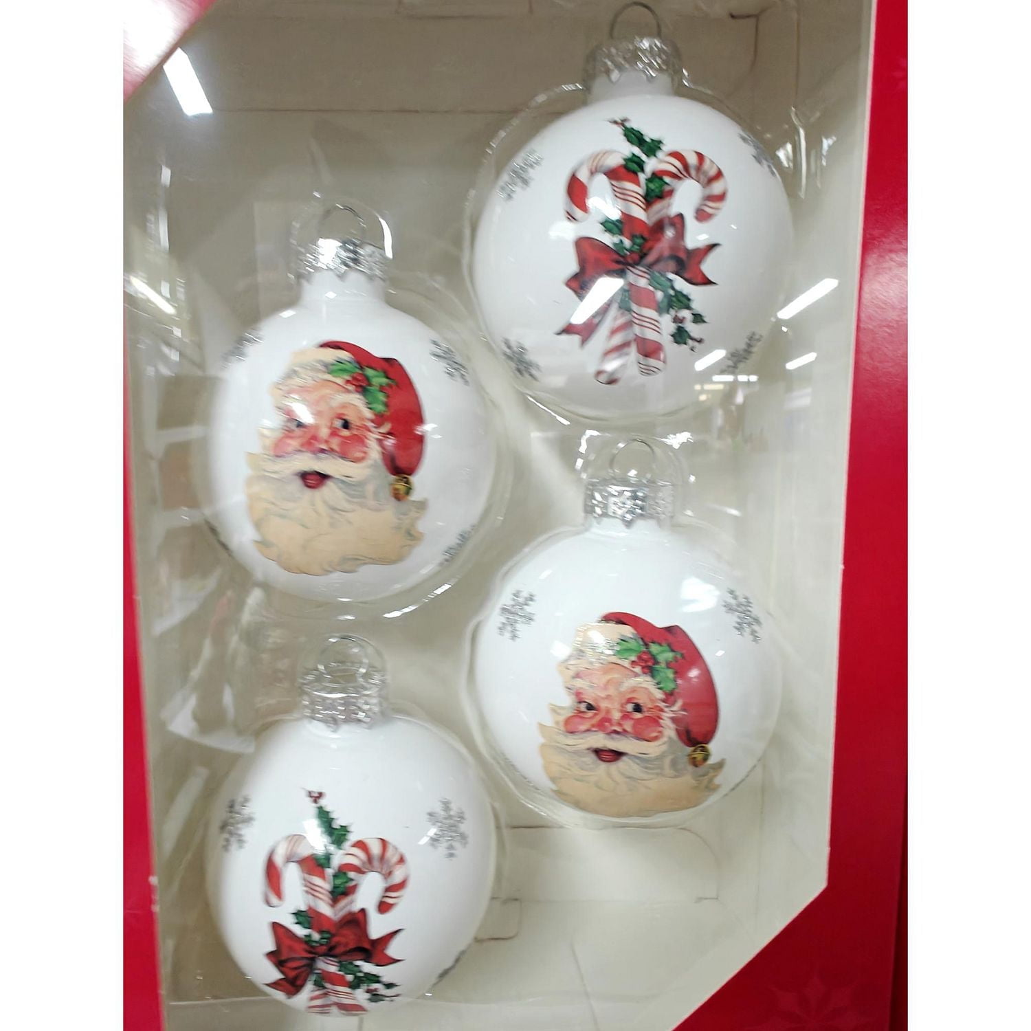 Holiday Time Ornement de Père Noël en verre 65 mm x 4 carats