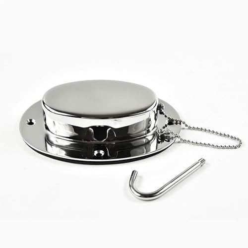 MARINE CITY Stainless Steel Hinged Chain Deck Pipe, Polished Finish, Durable & Easy to Install, for Boats, Yachts, Marines, and RVs