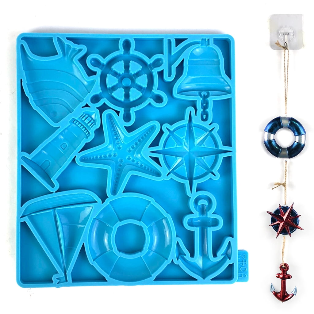 WINDLAND Silicone Mold for Jewelry Making and Baking Reusable Ocean Theme Resin Mould for DIY Enthusiasts Bakers and Crafters