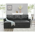thumbnail image 6 of Laura Reversible Sleeper Sectional Sofa Storage Chaise by Home Emporium-Color:Black,Fabric:Air Leather, 6 of 9