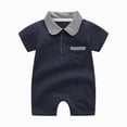 thumbnail image 4 of Baby Onesies Boy Baby Boys Polo Romper Short Sleeve Collared Cotton One-Piece Coverall Summer Baby Stuffs outfits, 4 of 4