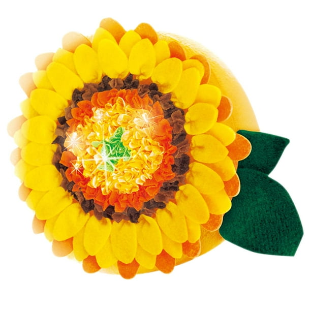 Kits de almohadas artesanales para hacer tú mismo: manualidades artísticas por números para cumpleaños, proyectos para niños y principiantes. Girasol