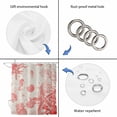 thumbnail image 5 of Coastal Red Waterproof Fabric Shower Curtain,Nautical Coral Seahorse Starfish Shell Waterproof Fabric Shower Curtain for Bathroom Curtains Bathtubs Shower Curtains with 12 Hooks Extra Long 72x84, 5 of 8