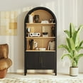 thumbnail image 6 of MIDOQIN 66.70" Tall Arched Bookshelf, 4 Tier Modern Arch Display Storage Bookcase Cabinet with Open Storage Shelf for Living Room, Office, 6 of 15