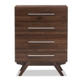 thumbnail image 4 of Baxton Studio Auburn Commode 4 Tiroirs en Marron, 4 of 10