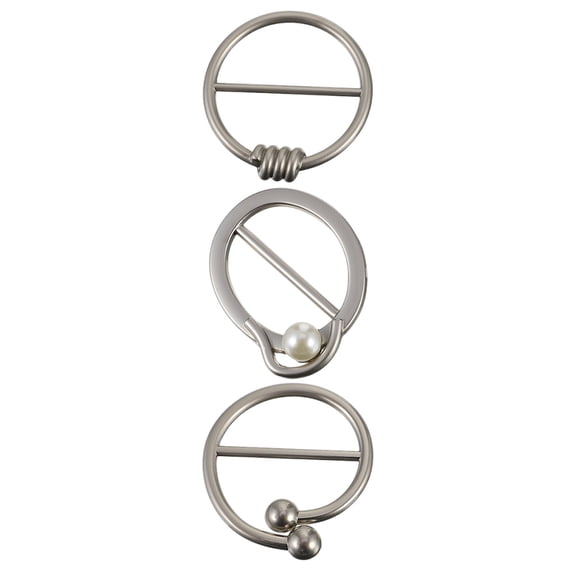 Clispeed 3-Pack Metal Round T-Shirt Clips Clothing Adjusters for Wardrobe Essentials, Stylish and Practical Accessories