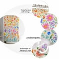 thumbnail image 5 of Extra Long Shower Curtain 72x84 Inch, Spring Floral Shower Curtain Waterproof Bathroom Decor Pastoral Colorful Botanical Summer Fabric Bath Curtain Set Accessories with Hooks, 5 of 6