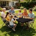 thumbnail image 6 of 8Ft Fitted Picnic Table Cover Spandex Outdoor Tablecloth Stretchy Table Cover For Camping Parties Outdoor(Black-76X244Cm), 6 of 6