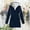 Navy, variant on Women's Oversized Fleece Lined Jackets Outdoor Waterproof Warm Overcoat Mid-length Long Sleeve Rain Jacket for Hiking Travel