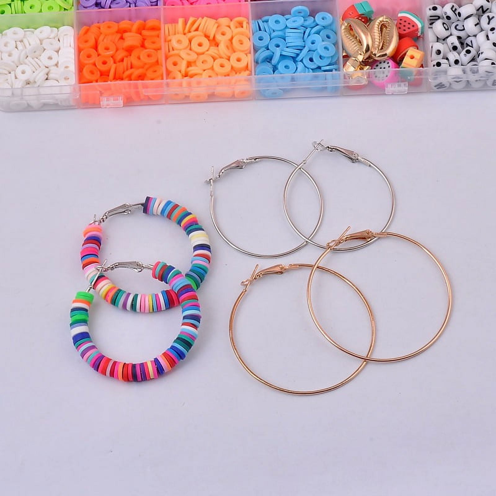 ARTDOT 5342 PCS Clay Beads Bracelet Making Kit 24 Colors Flat Heishi Beads  for Jewelry Making