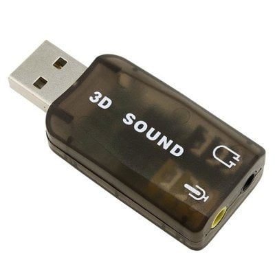 Modtager dyr Voksen Smoke Color USB Sound Card Adapter for Skype / Internet phones / Chat  programs / MSN / Yahoo / ICQ / AIM and more - Walmart.com