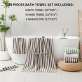 thumbnail image 3 of 18-Piece Microfiber Bath Towels Set - 6 Bath Sheet, 6 Hand Towels, 6 Washcloths, Soft, Highly Absorbent Bathroom Towel, Quick Dry & Less Lint Shower towel for Bathroom, Hotel, Spa, Dorm-Dark Coffee, 3 of 13