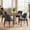 Dark Gray, variant on Vknow Wooden Dining Chairs, Linen Upholstered Dining Room Chairs with Solid Rubberwood Legs, Set of 2, Beige