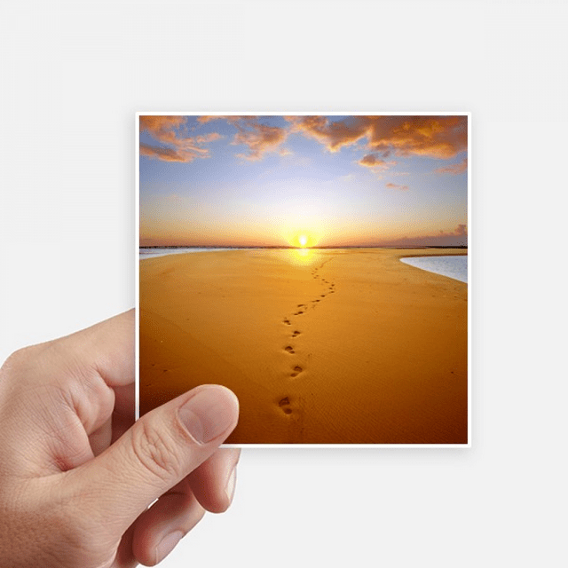 Footprint Sunset Silk Road Camel Desert Sticker Square Waterproof Stickers Wallpaper Car Decal