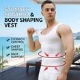 thumbnail image 3 of 3Pcs Men's Seamless Compression Shapewear Tank Top, Tummy Control Slimming Body Shaper Vest, 3 of 7