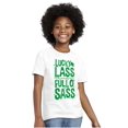 thumbnail image 3 of St Paddy's Lucky Lass Full O Sass Crewneck T Shirts Boy Girl Teen Brisco Brands S, 3 of 6