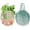 2Pcs-Beige+blue-gray, variant on 2-Pack Reusable Mesh Grocery Bags, 100% Cotton String, Long Handle Produce Bags, Fruit & Veggie Storage