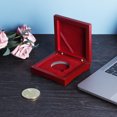 thumbnail image 2 of Commemorative Coins Box Wood/Plastic Collection Souvenir Metal Coin Box For Gift, 2 of 4