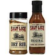Angle View: Salt Lick Original Favorites Assortment, one each of Original Dry Rub, Original BBQ Sauce