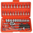 thumbnail image 1 of 46 In 1 Pcs Tool Kit Screwdriver Socket Set | Multi Purpose Tool Case, For Home Use | Spanner Set, Socket & Wrench Set, Bike Tool Kit, Set Goti Pana Set, Torx | Red, Spinner Handle Tool, 1 of 5