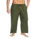 thumbnail image 5 of Pantalones largos para hombre, color liso, con bolsillos ajustados, pantalones largos para hombre, pantalones de poliéster y algodón., 5 of 6