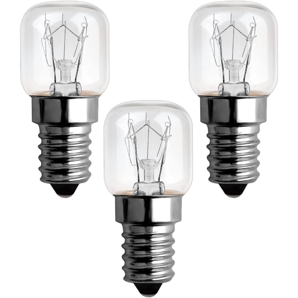 Ampoule Four 25W 300 Degres E14 Dimmable, AC220V-240V, Ampoule Incandescence E14 T22, 120LM Blanc Chaud 2300K, E14 Petit Culot à Vis Pygmy Lamps pour Micro-ondes, Four, Lampe à sel, 3 Unité Kuyhfg Bienvenido a Kuyhfg