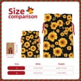 thumbnail image 3 of Linen Bundle Pocket Gift Bag Drawstring Opening And Closing Method For Christmas Birthday Anniversary As A Gift Packaging Small Yellow Sunflowers Black Background, 3 of 8