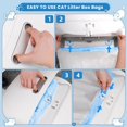 thumbnail image 6 of 120count  Litter Box Liner Automatic Litter Box for  Polyethylene Compatible with MeoWant MW-SC01/MW-SC02 1.5 Mil Heavy Disposable Scent Free 22lb Load, 17.7 x 19.68 in, 6 of 6