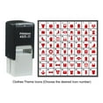 thumbnail image 3 of Printtoo Personalized Clothes Theme Icons Rubber Stamp Self Inking Stamper 24 mm-Blue, 3 of 7