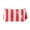 Red, variant on Glossy Striped Waterproof Makeup Organizer Bag Dual Color Tassel Zipper Design Spacious Portable Toiletry Case For Travel Camping Bathroom Daily Cosmetic Accessory Storage Pouch