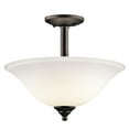 thumbnail image 4 of 2 Light Contemporary Decorative Inverted Pendant Light Fixture with Satin Etched White Glass-Olde Bronze Finish-Satin Etched Glass Color-Incandescent, 4 of 10