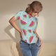 thumbnail image 3 of Balery Watermelon Body de cuello redondo de manga corta para mujer Tops de manga corta Tops básicos-Medium, 3 of 7