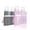 Pink&Grey, variant on 4 in 1 Travel Toiletry Containers, Refillable Travel Size Toiletries Bottles Set with Suction Cup for Smooth Walls - for Shampoo,Conditioner,Body Wash,Lotion