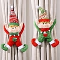 thumbnail image 6 of Xmarks 2pcs Christmas Elves Set Stuffed Elf Couples Xmas Hanging Decoration Adorable Elves Figure Hanging Ornaments, 6 of 9