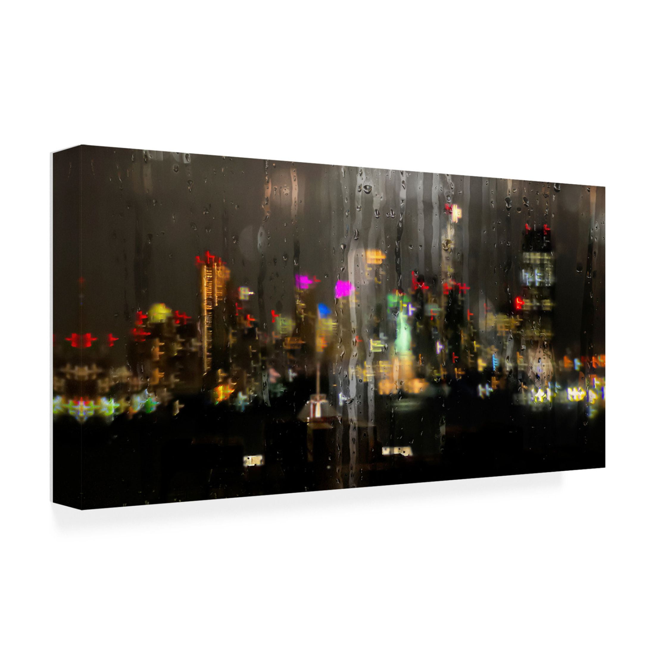 Trademark Fine Art Andrey Shpek Wet Glass Manhattan view Canvas Wall Art