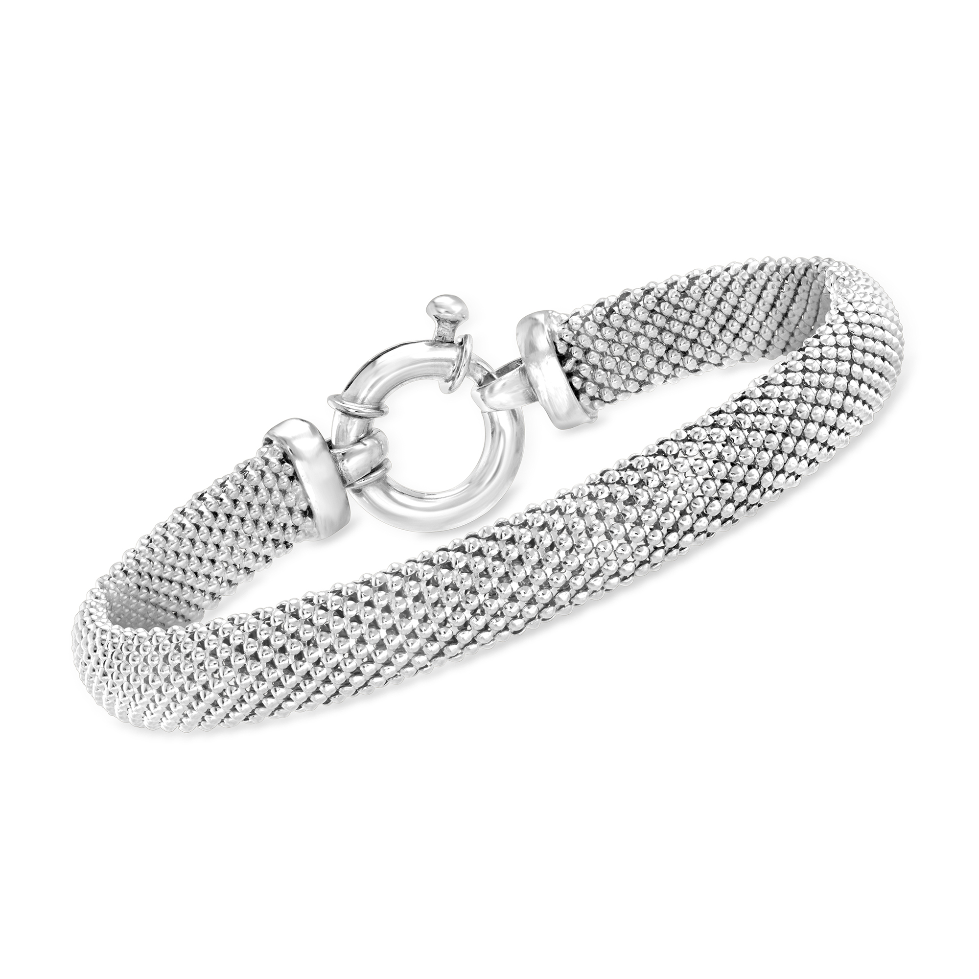 RossSimons Sterling Silver 8mm PopcornChain Bracelet for Female