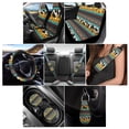 thumbnail image 2 of Renewold American Tribal 11 PCS Car Seat Covers Full Set, Sunflower Cow Print Brown Teal Car Accessories Set with Steering Wheel Covers Seat Belt Covers Coaster Keyrings Fit for Most Vehicles, 2 of 7