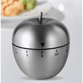 thumbnail image 2 of Temporizador mecánico de cocina con forma de manzana, 60 minutos, para cocinar, hornear y estudiar, 2 of 4