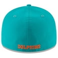 thumbnail image 4 of Men's New Era Aqua Miami Dolphins Omaha Throwback Low Profile 59FIFTY Fitted Hat, 4 of 5