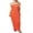 Orange, variant on Women Pleated Tube Long Dress Strapless Off Shoulder Bodycon Floral Summer Beach Party Dresses