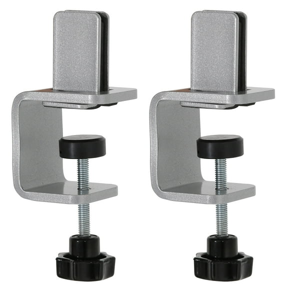 M&T Displays Multi Purpose Clamp Kit, C-Clamp for Table Panel Separator, Desktop Mount Holder Stand (2 pack)
