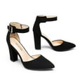 thumbnail image 5 of DREAM PAIRS Women's Block High Heels Pointed Toe Ankle Strap Dress Pumps for Wedding Party, 5 of 5