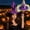 Purple, variant on EDHITNR Halloween Wizard Hat With Rose Tulles Trims, Three Color Choices Fabric Pointed Hat for All Age Dress Up, Party Themed Gathering Holiday Outfit Matching Supplies