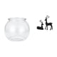 thumbnail image 1 of Adorno Transparente Para Pecera Pequeña, Cuenco Para Bricolaje, Jarrón, Mesa, Dormitorio, Escritorio, Sala De Estar, Decoración Del Hogar, Estatua De Ciervo Negro, Figura De Reno De Resina,, 1 of 8