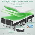thumbnail image 4 of IKIMI Folding Bed with 5" Memory Foam Mattress and Headboard, 75" x 31" Rollaway Bed Portable Foldable Guest Bed with Lockable Wheels, 4 of 8