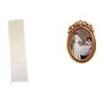 thumbnail image 1 of Lámpara de pie de papel para sala de estar y marco de fotos de resina ornamentado, soporte decorativo de mesa para dormitorio u oficina., 1 of 8
