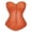 Orange, variant on Xijirk Women Corset Waist Trainer Strapless Sweetheart Neck Zip Front Gothic Club Night Out Party Wear,Light Gray,XS