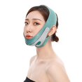 thumbnail image 1 of Correa adelgazante facial en forma de V, transpirable, ajustable, portátil, reduce el edema y la grasa, cinta de elevación en forma de V, color verde, sin grafeno., 1 of 14