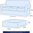 thumbnail image 3 of Housse de Canapé Extensible en Velours 4 Pcs 2024, Housse de Protection Séparée pour Coussins (Canapé Sable), 3 of 6